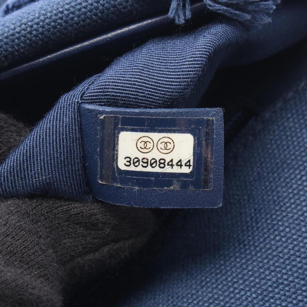 Chanel 19 Dixneuf Matelassé Shoulder Bag/Handbag, Canvas, Women's, Navy, AS1160 - Picture 5 of 10
